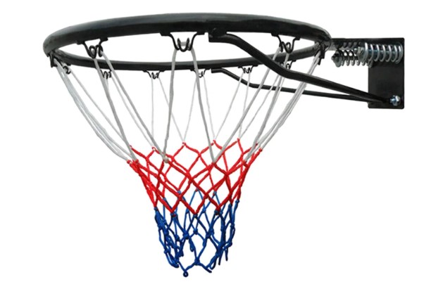 טבעת סל שחורה 45 סמ עם קפיצים ורשת DUNK PRO M816