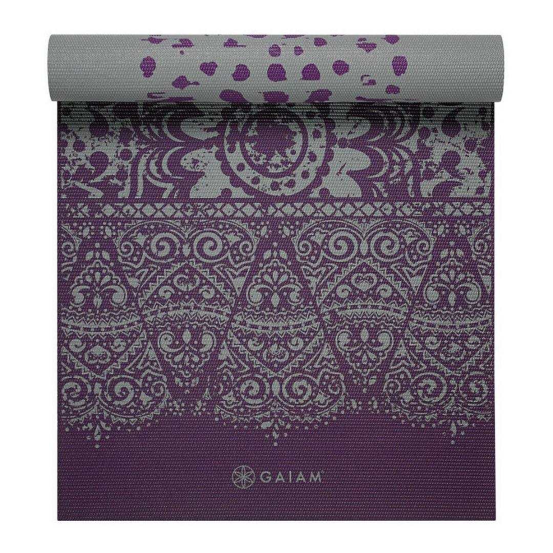 מזרן יוגה פרימיום 6 מ"מ GAIAM Reversible Plum Etching