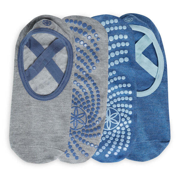 גרבי יוגה Gaiam Grippy Barre Sock High Tide (2 זוגות)