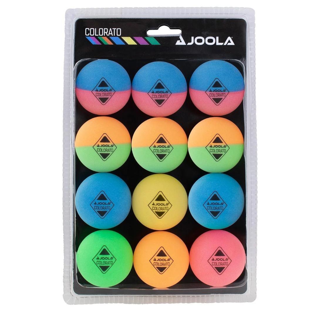סט 12 כדורי טניס שולחן צבעוניים Joola Colorato