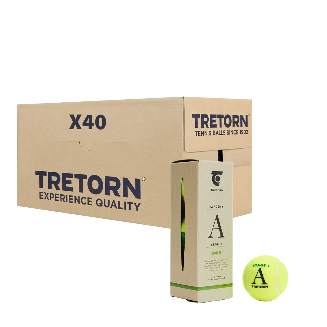 ארגז כדורי טניס Tretorn Academy Green 75% (120 יח')