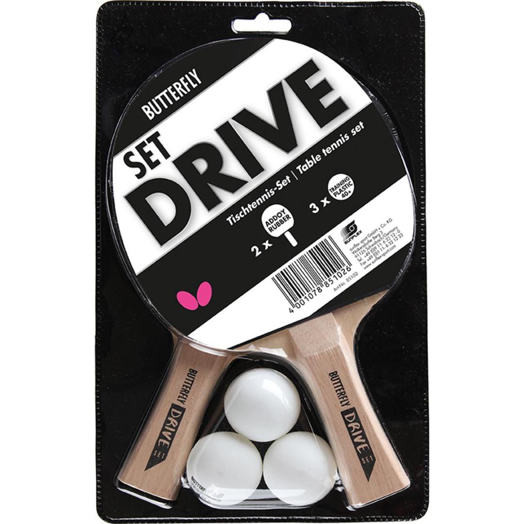 סט 2 מחבטים ו-3 כדורים Butterfly Table Tennis Drive Set