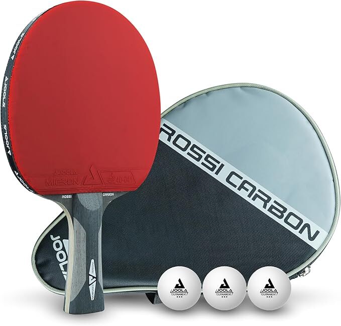 מחבט טניס שולחן Joola Rosskopf Carbon עם כיסוי ו-3 כדורים