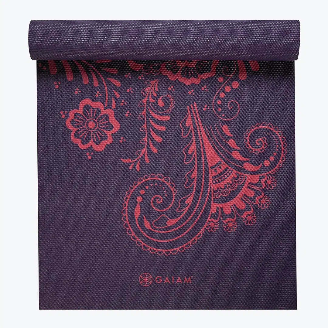 מזרן יוגה פרימיום Gaiam 6 מ״מ Aubergine Swirl