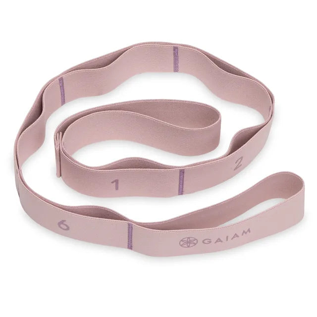 אלסטיבנד - רצועת יוגה נמתחת 6 לולאות (סגול) STRETCH STRAP - MISTY MAUVE