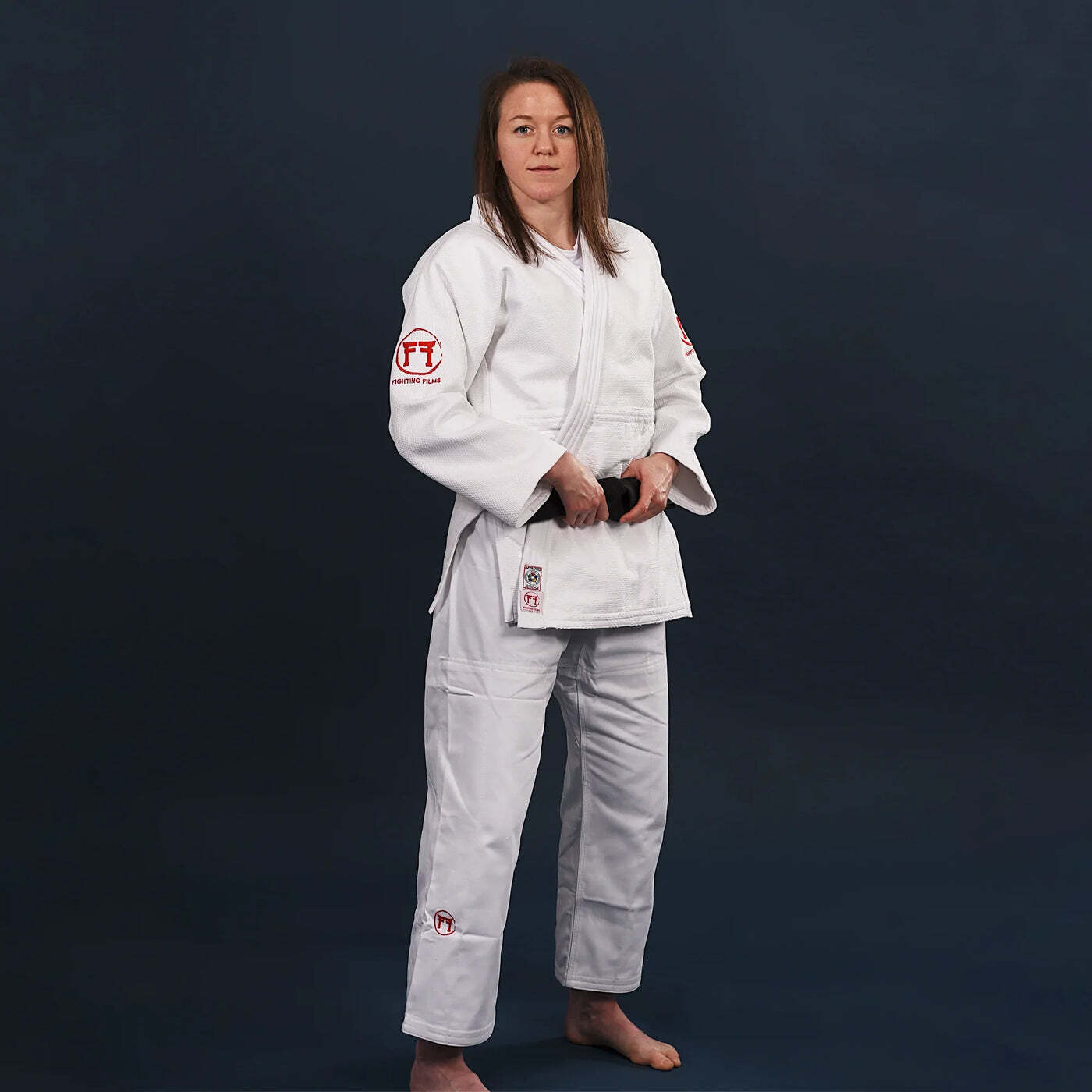 חליפת ג'ודו לבנה Fighting Films Red Label 450